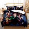 Anime Demon Slayer Sengetøysett Japansk Tegneserie Sengetøy 200x220 Tenåringsjenter Twin Single Queen King Full Dynetrekksett