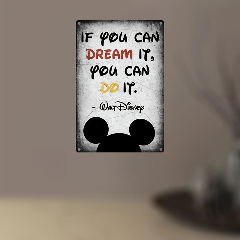 

1pc, Mickey Mouse Aluminum Logo Poster (8 x12 /20cm*30cm) Mickey Mouse Metal Logo Home Poster