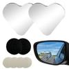 Blind Spot Mirrors 2 Pieces Heart Shaped Rearview Convex Mirror Removable Adjustable Safety Assist Glass Wide Angle Auto Parts