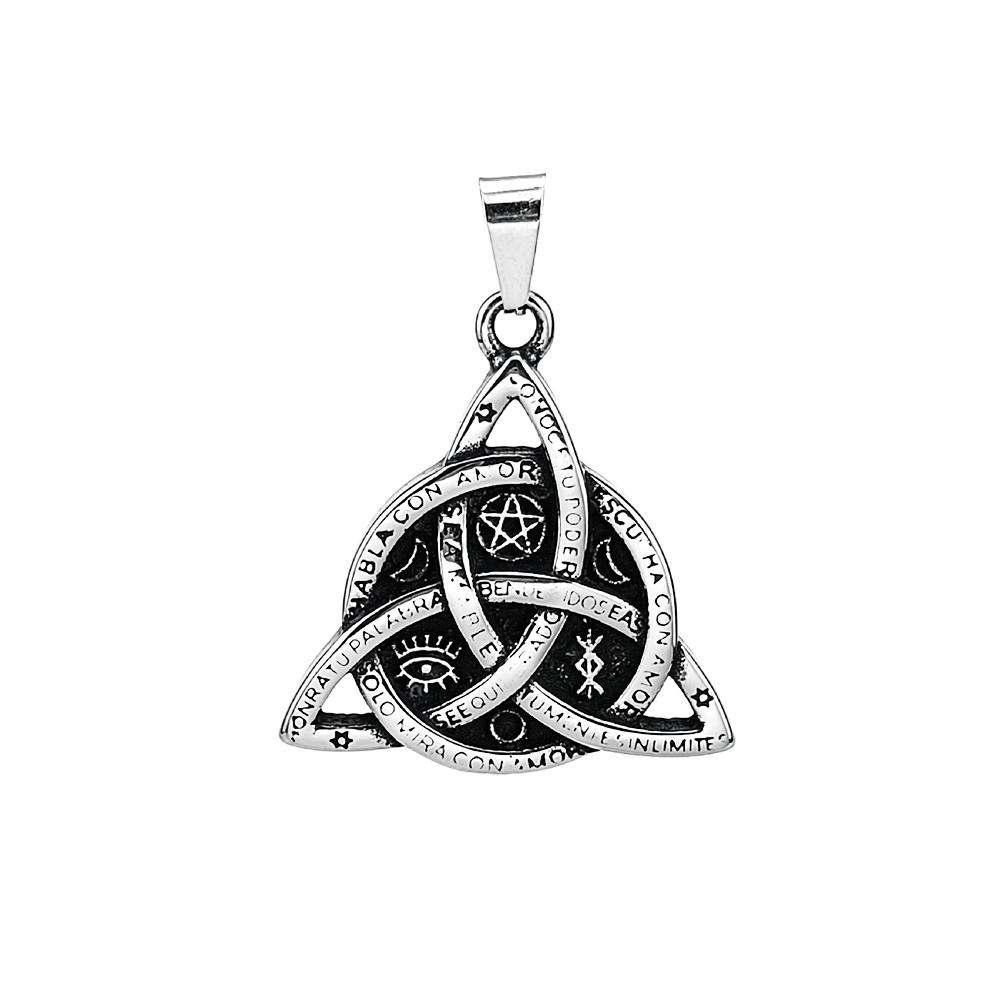 Classic Vintage Odin Trinity Nordic Rune Pendant Necklace For Men Women Viking Witch Celtic Knot Necklace Fashion Amulet Jewelry