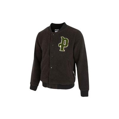 Logo Print Single-Breasted Fitted Jacket Men Outerwear Black 536182-01