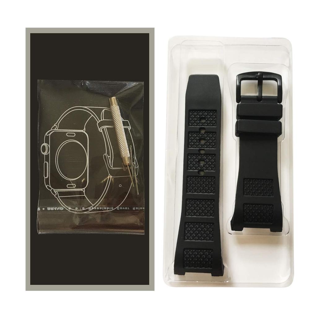 [Chocoman] IWC Ingenieur Replacement Strap 30mm Urethane Band Compatible with: IWC Ingenieur IW500501 IW323601 IW376501 IW322503 etc. [Includes 3
