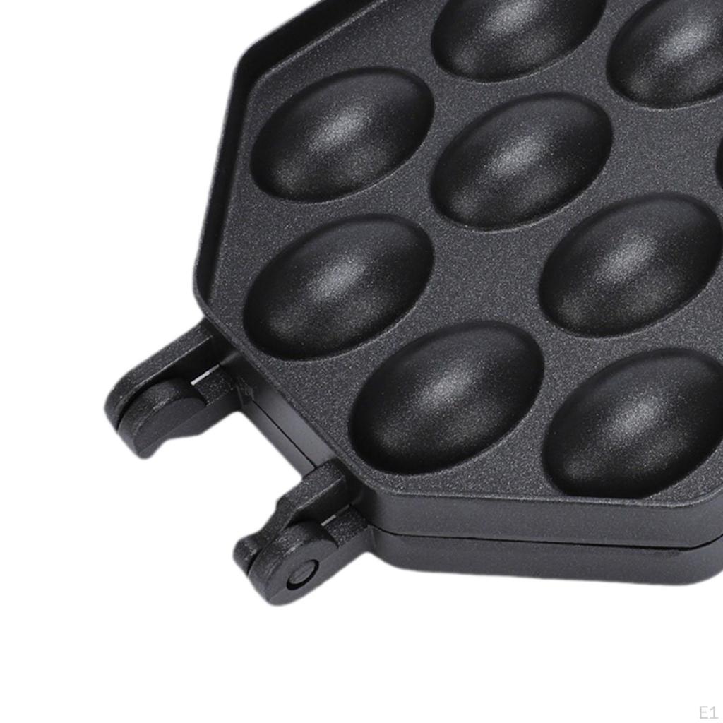 10 Hole Takoyaki Pan Baking Cooking Tool, Nonstick Octopus Grill Plate Double Maker