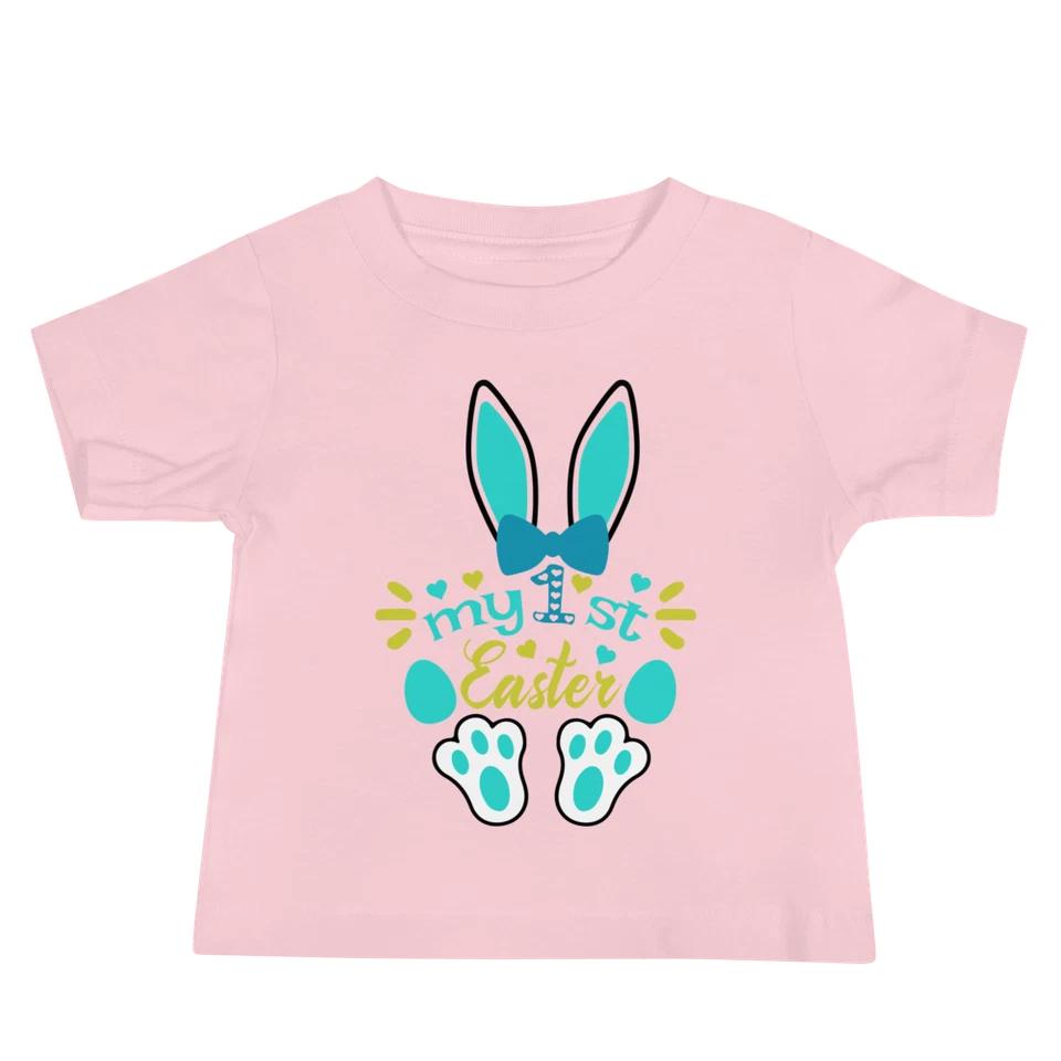Cute and Cozy My 1st Easter Shirt with Blue Bunny 3 S