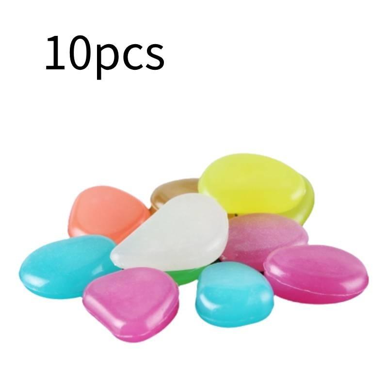 

Fish Glowing Tank Color Cobble Fluorescent Resin Material Scenery Decorative 10Pcs