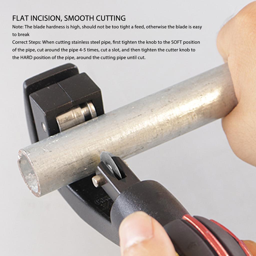 Metal Tube Cutter Ball Bearing Adjustable Pipe Cutting Tool 1-3Inch Copper Aluminum Tubing Thin Wall Hose Adjustable Tube Cutter