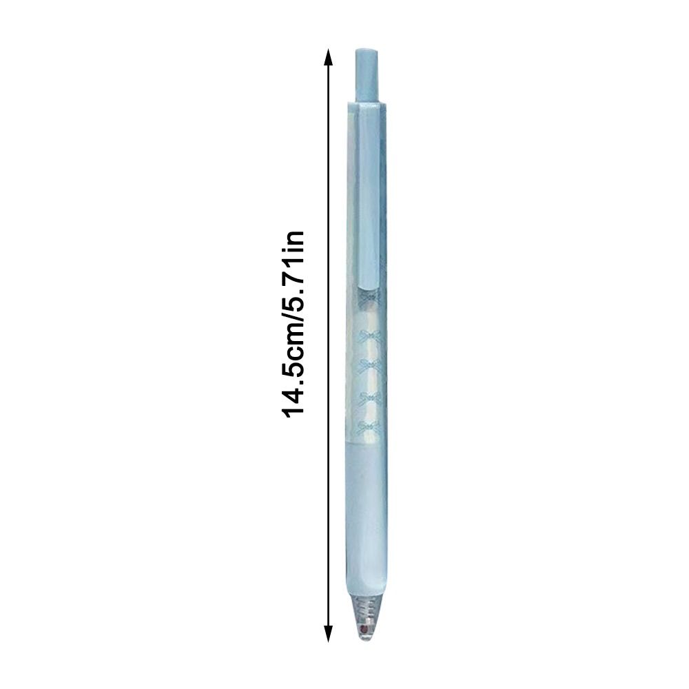 4PCS/Set Cute Bow Gel Pen Soft Grip Ballpoint Pen New Black Pen  Writing Tool