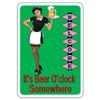 Beer Metal Wall Art, Pub Bar Poster Sign 20x30cm