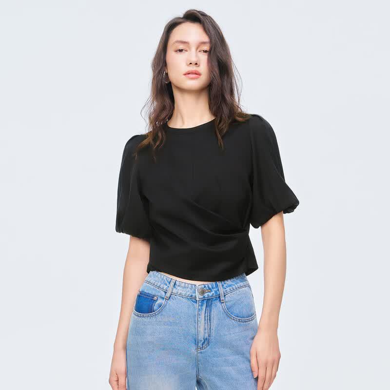 Women s French Relaxed Lantern Sleeve T-Shirt S