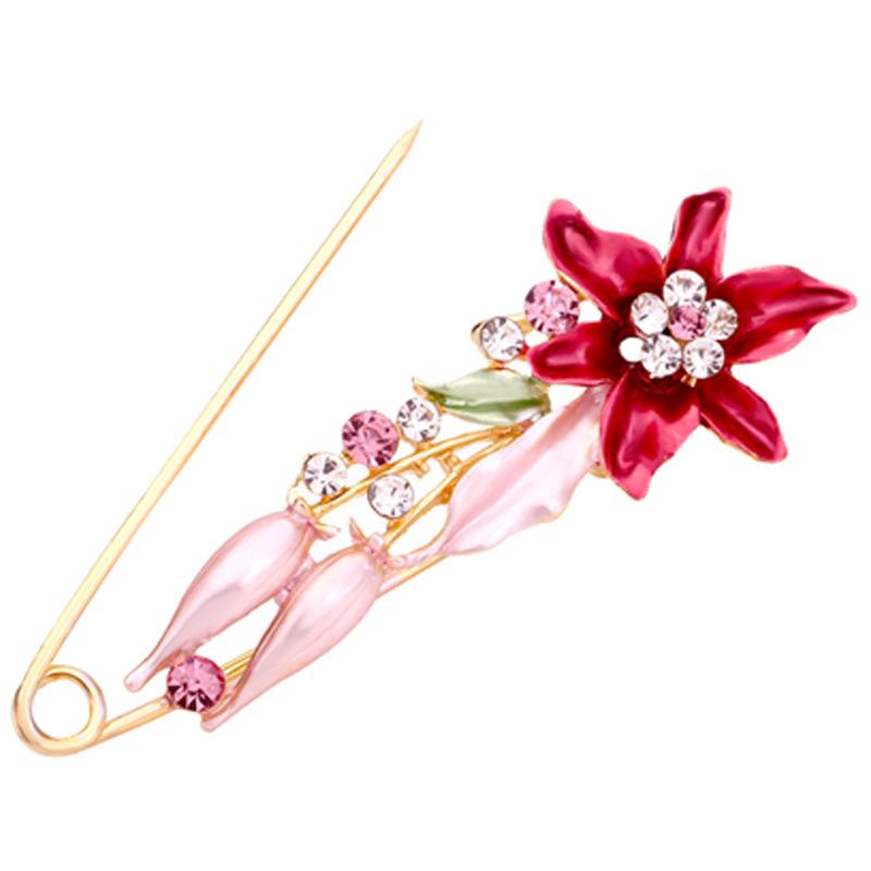 1PCS Large Pin Bohemian Style Shiny Brooch Coat Anti-exposure Silk Scarf Buckle Shawl Buckle Pin Versatile Corsage