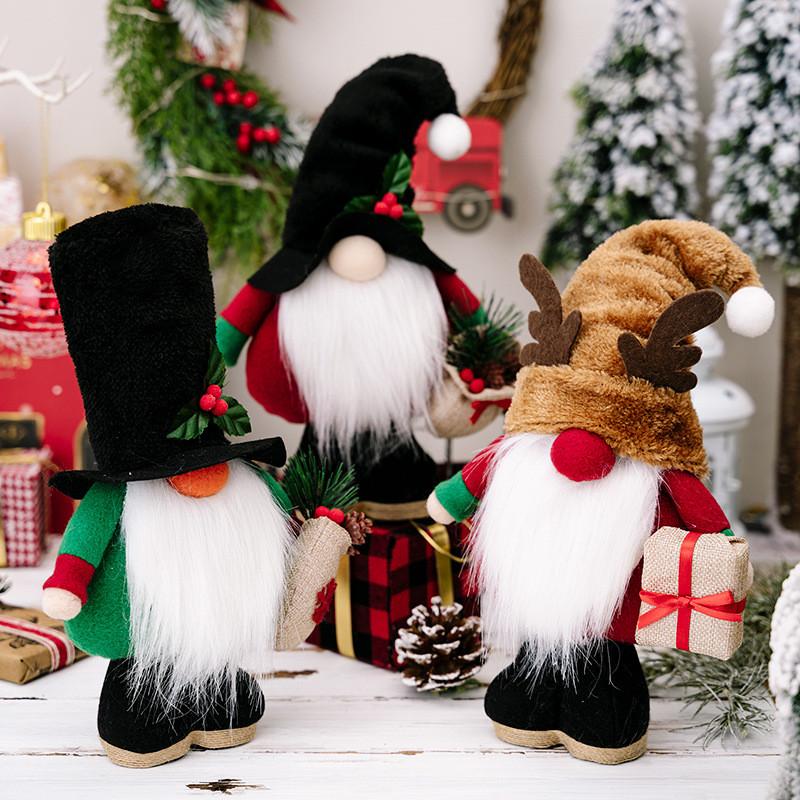 Festive Soft Toy Standing Doll In Nordic Style Perfect For Christmas Decoration