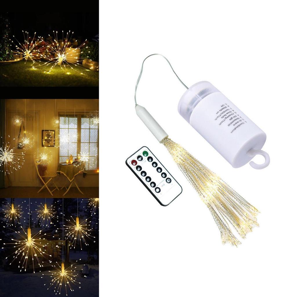 Firework Copper Led Fairy Wire String Lights Remote Control Christmas Decor