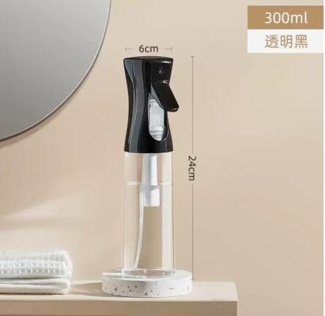 300ML Continuous High Pressure Mist Spray Bottle Trigger Spray Bottle for Cleaning Gardening Hairdressing and Household Use with Transparent Container One Size