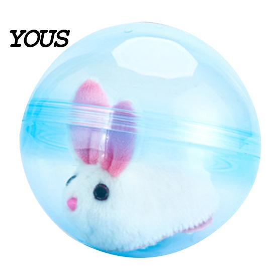 Outdoor Play Animal Toy Electric Automatic Rolling Hamster Ball, Ball with Plush Rabbit Inside, Simulation Interactive Toy, Gift for Toddlers