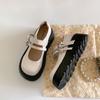 Queen Fan White French Platform Shoe Women's 2025 New Summer Skirt Versatile Mary Jane Shoes