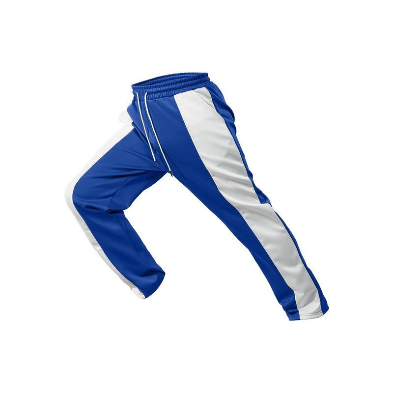 Men's Casual Quick-Dry Jogging Pants - Color Block, Loose Fit, Breathable Fabric with Drawstring Waist