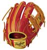 Rawlings HYPER TECH COLOR SYNC Baseball Throw Glove, Soft, GR5FHTCN62, Infielder's Glove, Scarlet/Orange, 11.25 Inches, Right-Handed