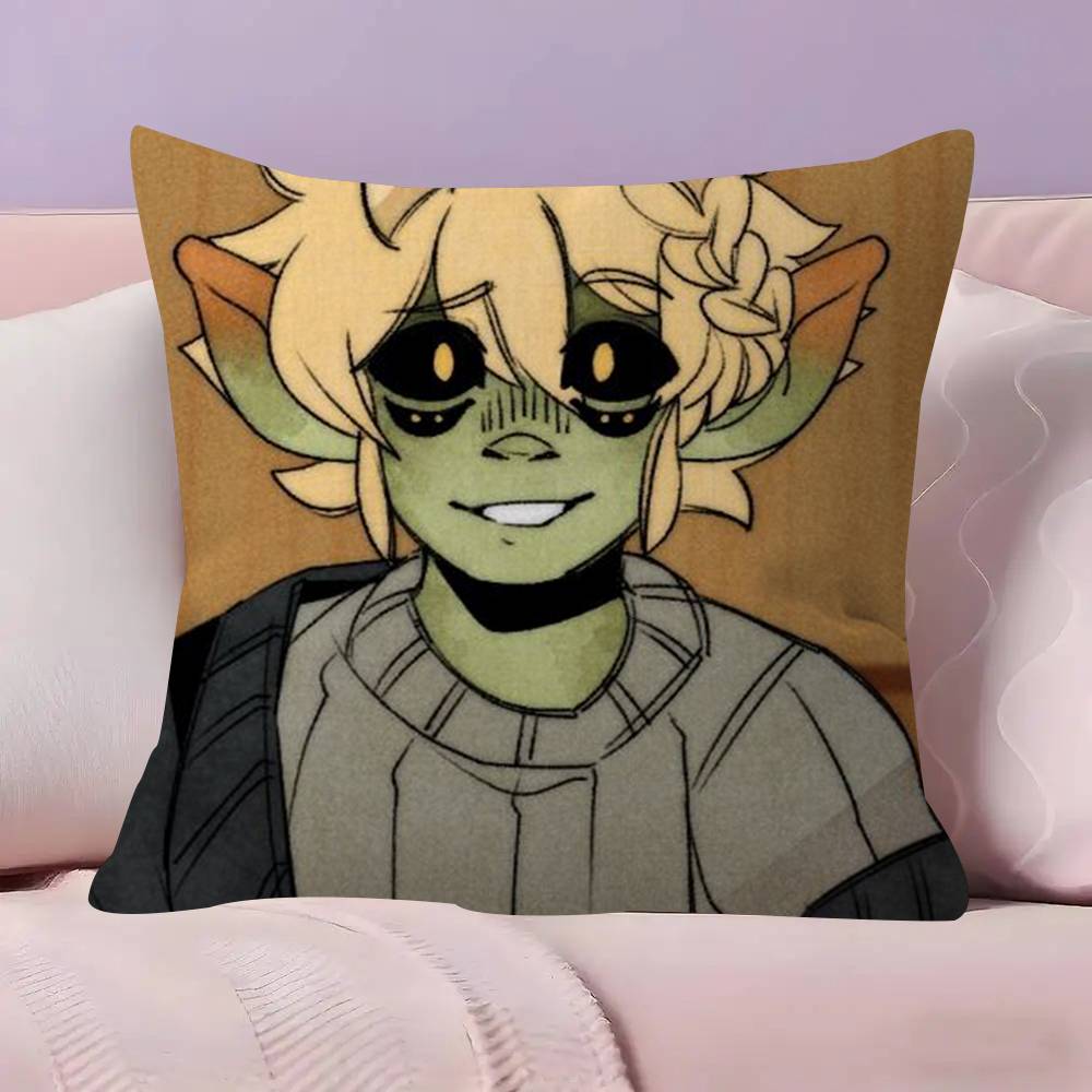 Mushroom Oasis Anime  Pillowcase Toon Gift Cushion Cover Bedroom Home Sofa Chair Seat Decor Pillow Case