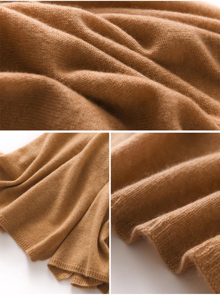 Unisex Cashmere Scarf: Cozy Autumn Winter Knit Neck Gaiter & Shawl
