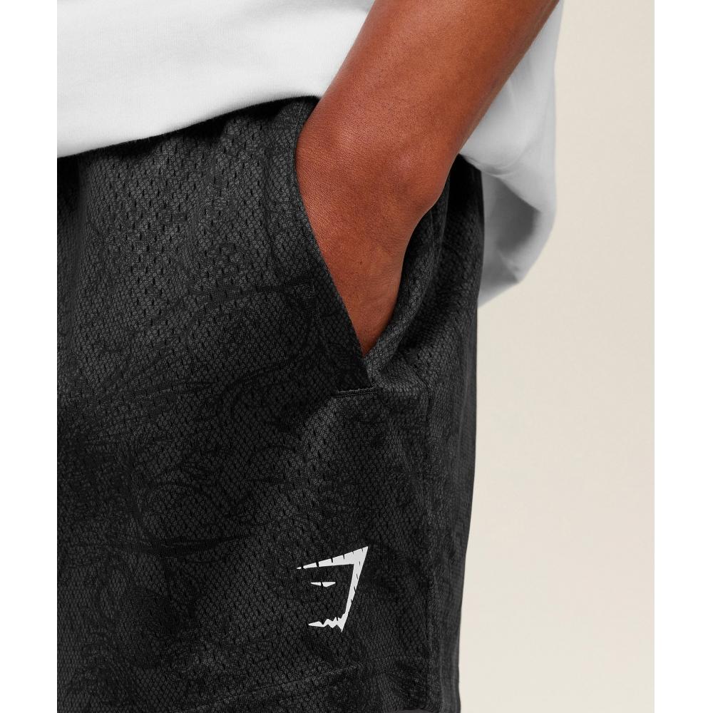 Gymshark Lifting Mesh 5 Shorts Black Onyx Grey A4b7v Bdqc
