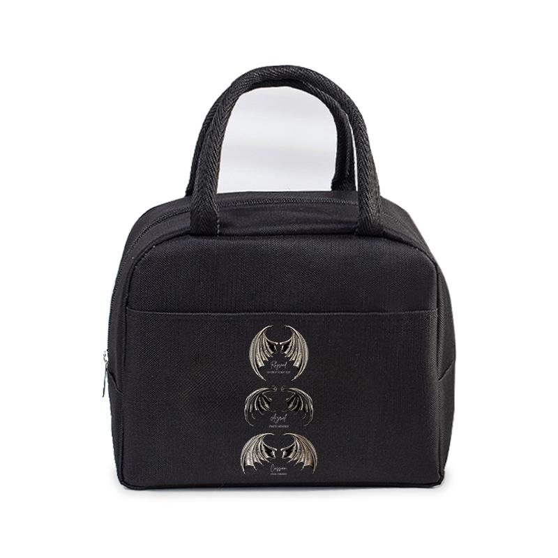 Fourth Wing Thermal Lunch Bag Women Men Office Student Bento Storage Insulation Bags Dragon Rider Fun Lunch Handbag for Kids