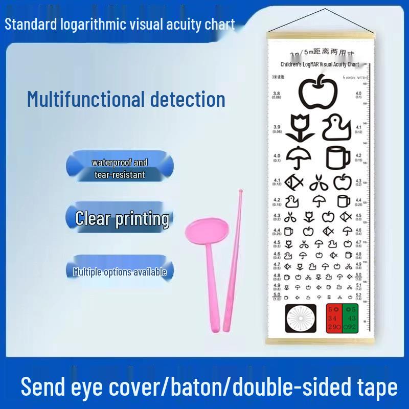 Standard LogMAR Visual Acuity Chart for Children and Adults - English Letters