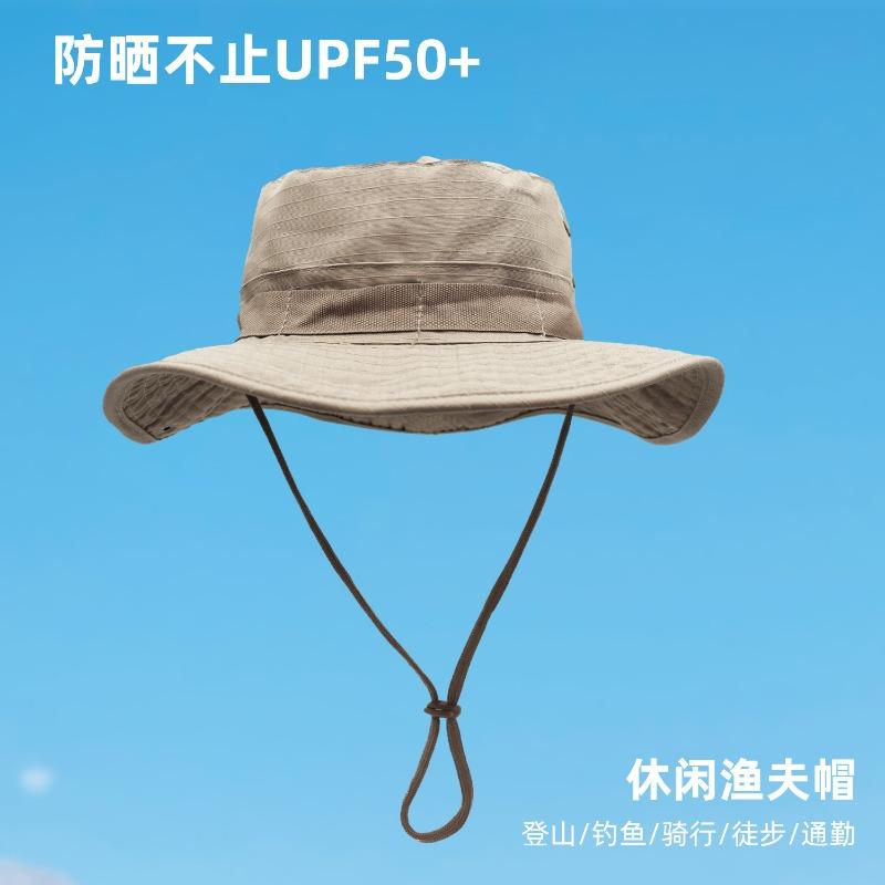 Solid Color Outdoor Mountaineering Summer Breathable Light Visor UV Protection New Camping Sun Protection Bucket Hat
