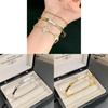 Floral Pattern Copper Bangle With Gold Plating And Zircon Stones For Fashionable Women