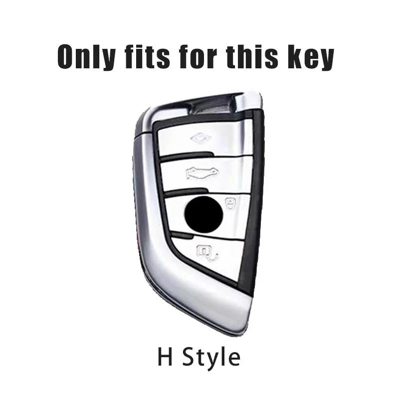 Car Sticker Hot 2025 Leather Car Smart Remote Key Case Cover Shell For BMW X1 X3 X4 X5 X6 F15 F16 G30 3 5 7 Series G11 F48 Keych