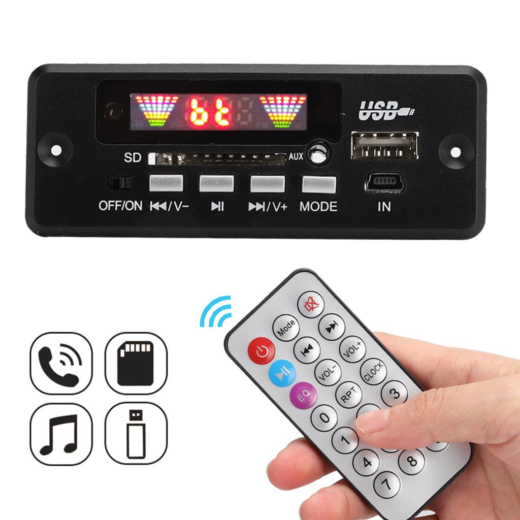 02CABT DX AUX Colorful Display Lossless FLAC MP3 Bluetooth 5.0 Call Decoder Board(Black )