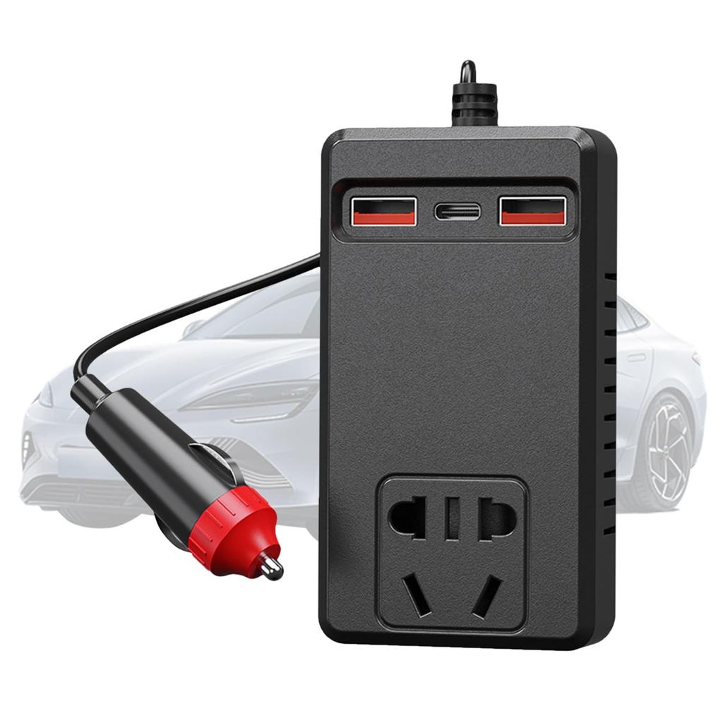 Inverter for Car, 220V Car Charger Inverter, Temperature Control Portable Charger Battery Adapter Plug for Vehicle RV Truck Laptop Camping