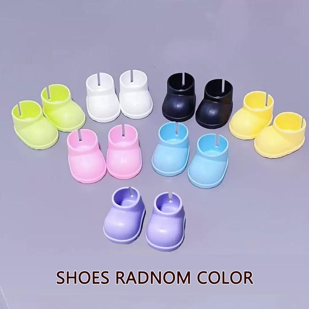 6pcs 17cm/6.69in Set Fashion Cute Clothes Clothing Glasses Pairs Shoes Collector Toys Doll Accessories LABUBU for dolls 2 Entertaining Play Safe