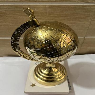 26.67 ס"מ גלובוס עולם ימי מנחושת על מעמד מסתובב עיצוב שולחן שולחן ימי ניווט חינוך הדגשה מתנה מושלמת לחג המולד יום הולדת