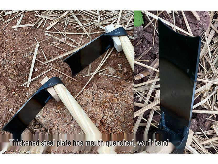 Altmodische Manganstahl-Gemüsehacke: Traditionelles Gartengerät zum Unkrautjäten, Ausgraben von Wildgemüse, Geeignet für Kinder und den Haushalt.