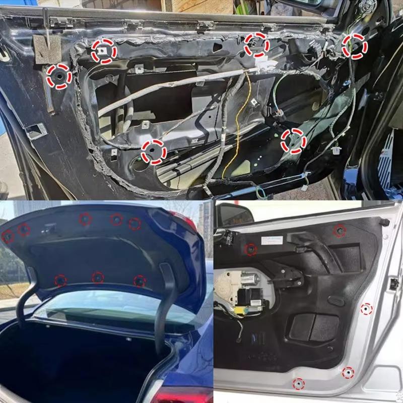 8mm Plastic Rivet Fastener Bumper Clip Auto Retainer Screw Fender for Honda Car Door Front and Rear Bumper Fasteners