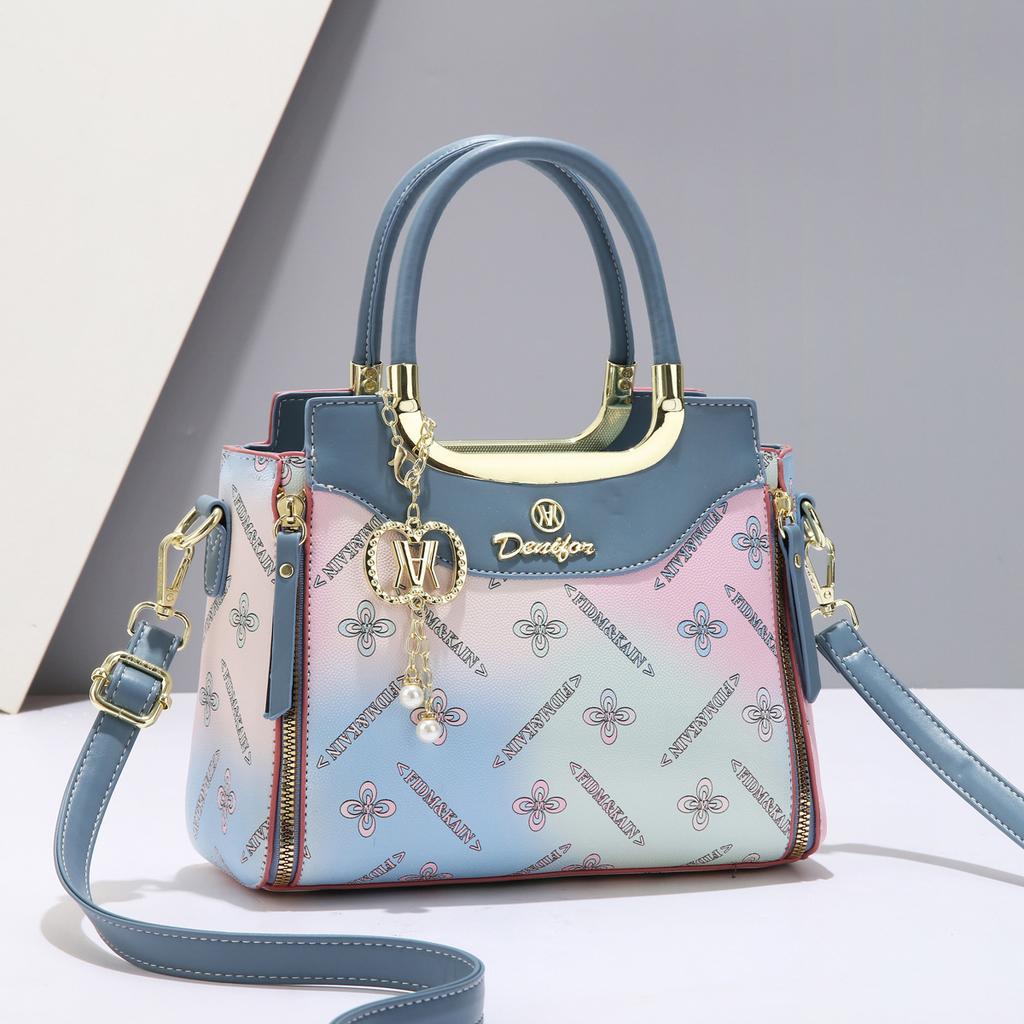 Borsa da Donna 2025 Nuova Moda Fiore Versatile Borsa da Donna Semplice Grande Capacità Spalla Tracolla Borsetta