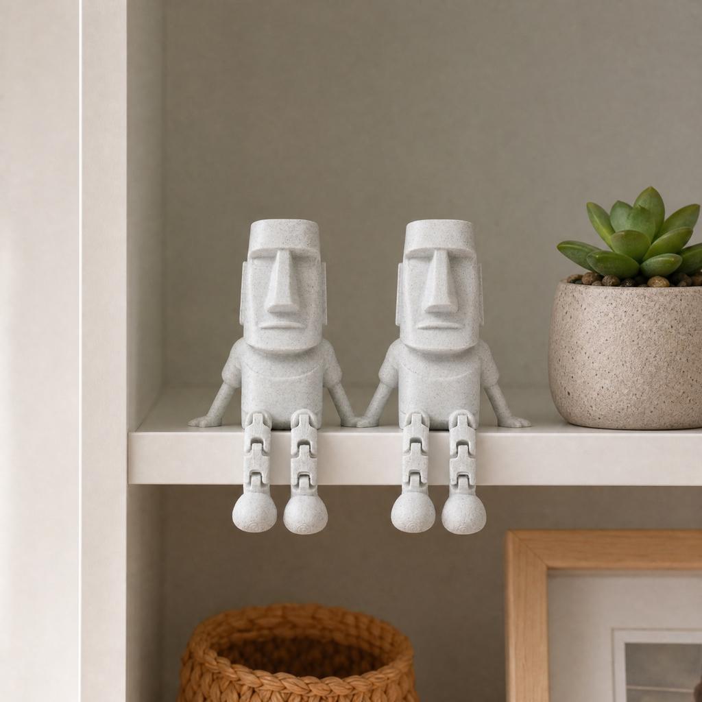 3D Printed Sitting Figure Desk Decoration Creative Toy Sculpture