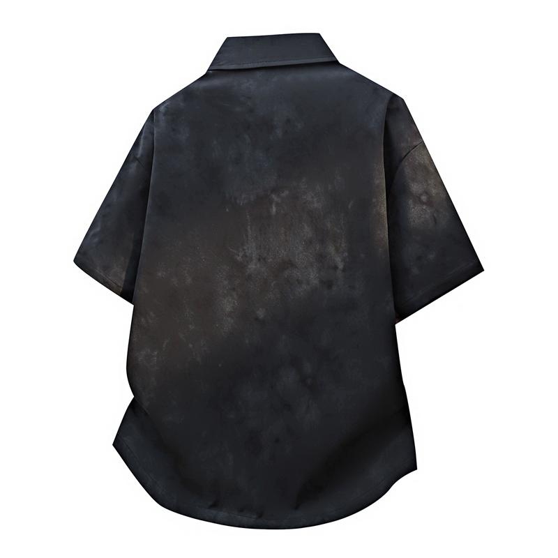 Men's Spring and Autumn Short Sleeved Shirt, Men's Casual Loose Shirt