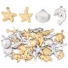 2Pcs Stainless Steel Marine Animal Pendant Dolphin Starfish Shell Shape Charms For Jewelry Making DIY Fashion Necklace Earrings