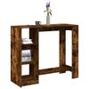 VidaXL Bar Table with Shelf Smoked Oak Engineered Wood, Pub Table, High Table, Bar Stool Table, Table of 854395