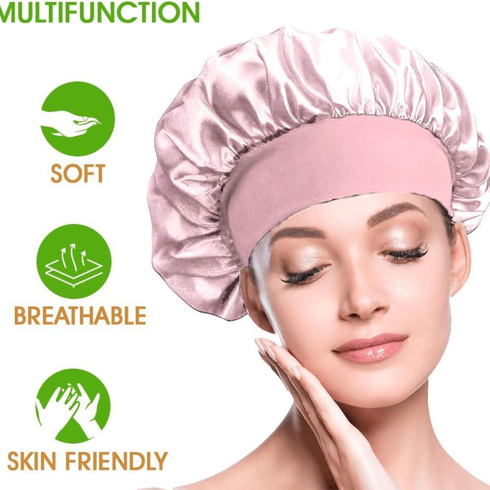 High Elastic Satin Night Cap - Beauty & Hair Care Headscarf for Women