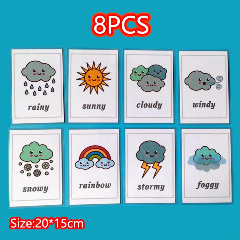 

Монтессори Игра Познание Погоды Деревянные Блоки Приходской Обучающий Стол Настольный Шаблон для Рисования Детские Игрушки Карточка Солнце/Дождь Тихая Книга