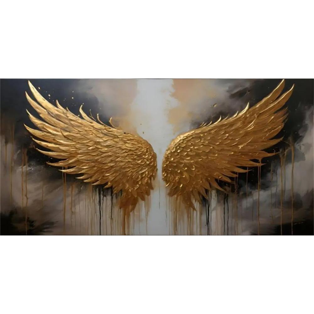 Abstract Angel Wings Canvas Painting Vintage Wall Art Black and White Wings Poster Print For Bedroom Living Room Home Decor