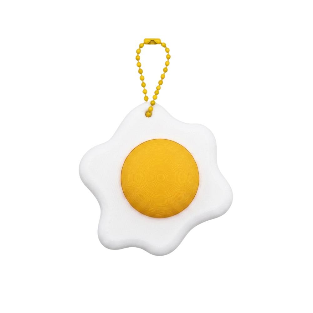 Sensory Fidget Keychain Simulation Finger Button Pendant Fried Egg Pendant  Backpack Charm жёлтый