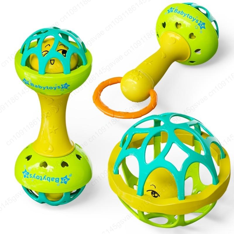 3/1PCS Soft Baby Grasping Ball Rattles with Bell Ball Early Education Educational Sensory Toy Newborn Gift Random Color