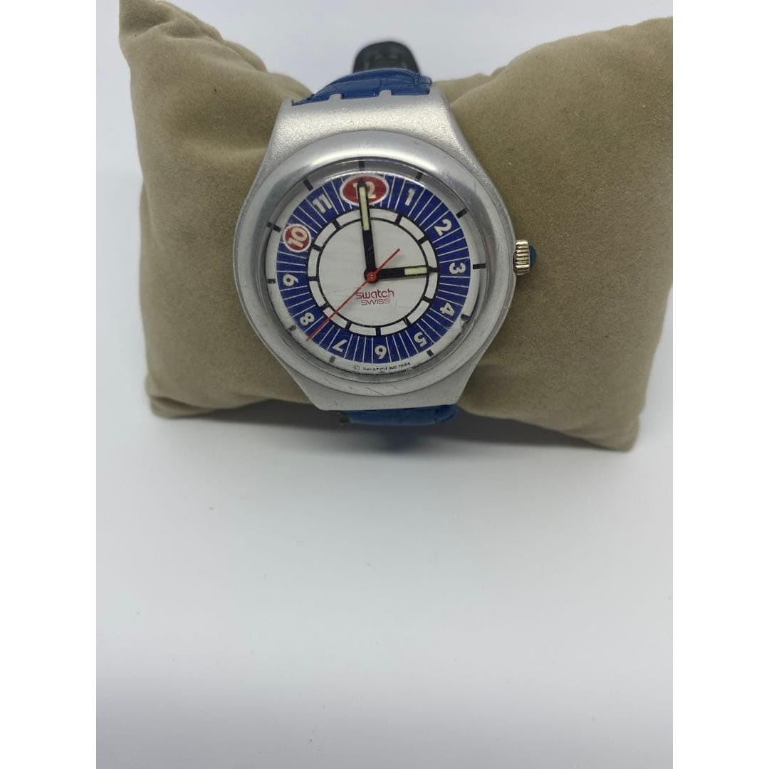 Used Swatch watch quartz blue