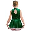Mädchen Lebkuchen Kostüm Weihnachtsplätzchen Cosplay Ärmellos Hohler Rücken Samt Tutu Kleid Tanzbody Jumpsuit