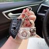 Fashion Camellia Mobile Bag Model Keychain Personalized Creative Bag Pendant Car Keychain Female