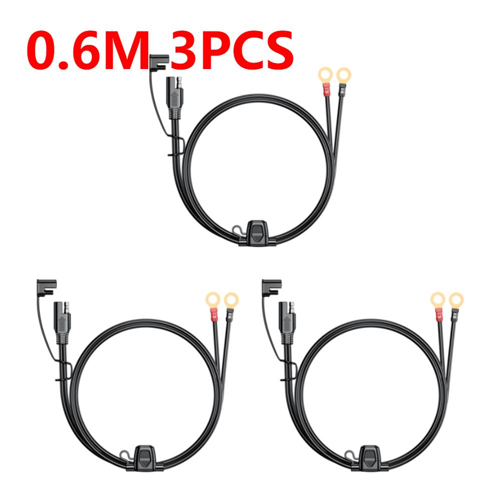 12-24V Ring Terminal Cable Connector Moisture-proof 18AWG 2 Pin To O Ring Terminal Extension Cord for Battery Charger/Maintainer