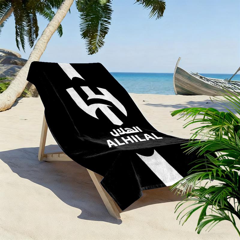 Al-Hilal Saudi Football Club Print Beach Towel, Large Soft Quick Dry Towel for Beach Camping Swimming